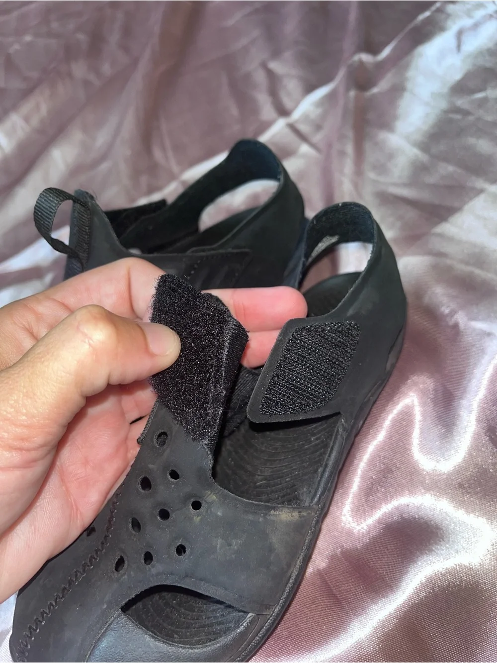 Nike Black Kids Slip-On Water Sandals